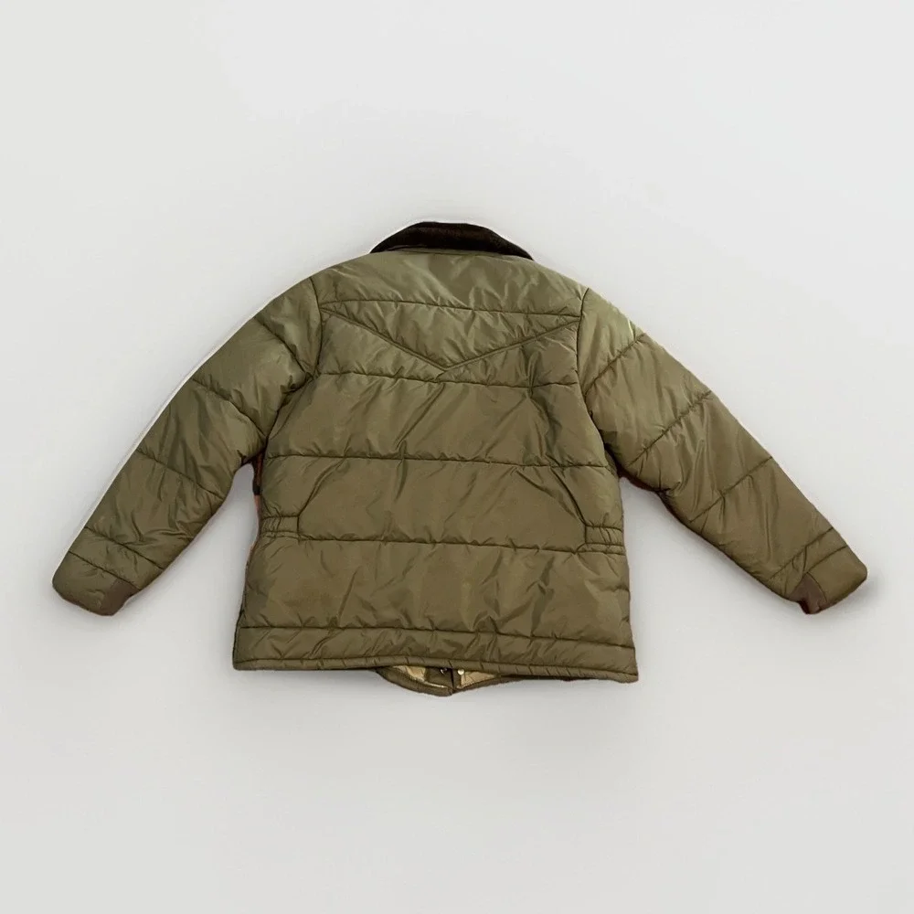 Vtg Walls Blizzard Pruf Insulated Puffer Jacket Beige Mens XLT Faux Fur - Picture 3 of 11